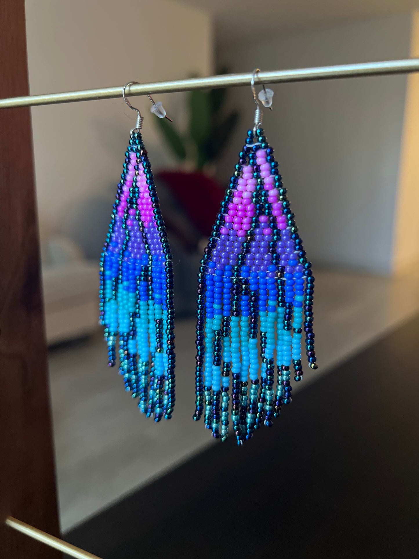Butterfly Wings Seed Bead Earrings
