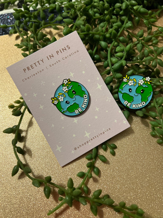 Be Kind Earth pin