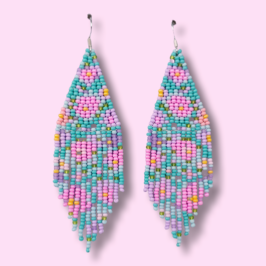 Secret Garden Pastel Seed Bead Earrings